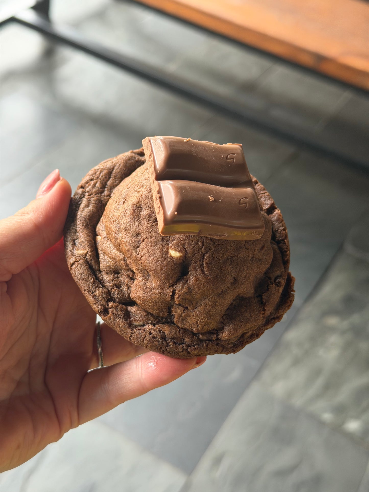 Galaxy Caramel Stuffed Cookie