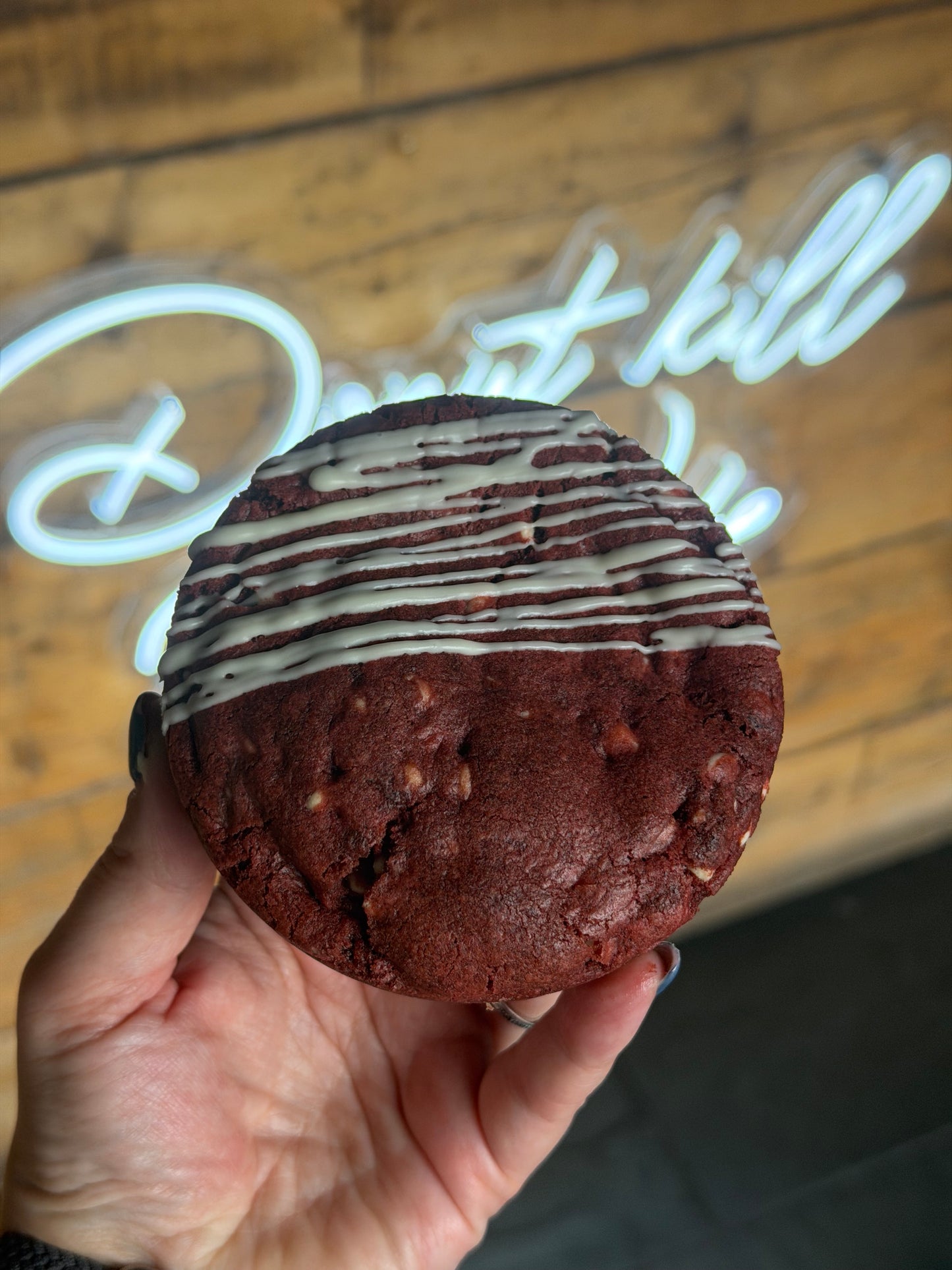 Red Velvet Stuffed Cookie