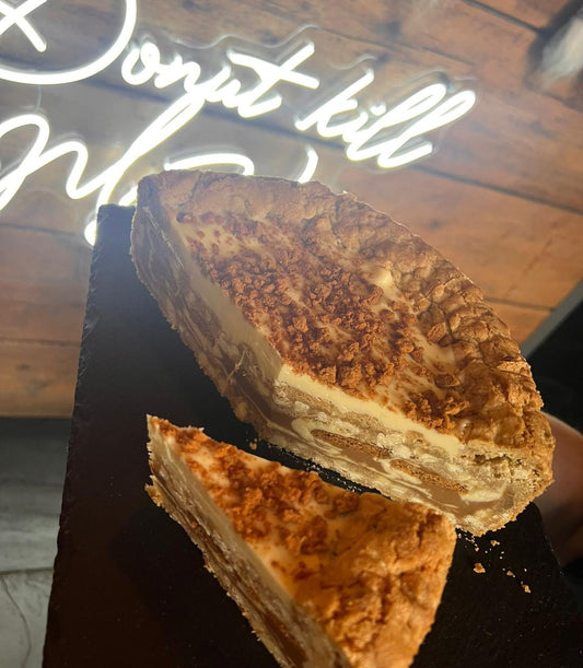 Biscoff & White Chocolate Cookie Pie Slice