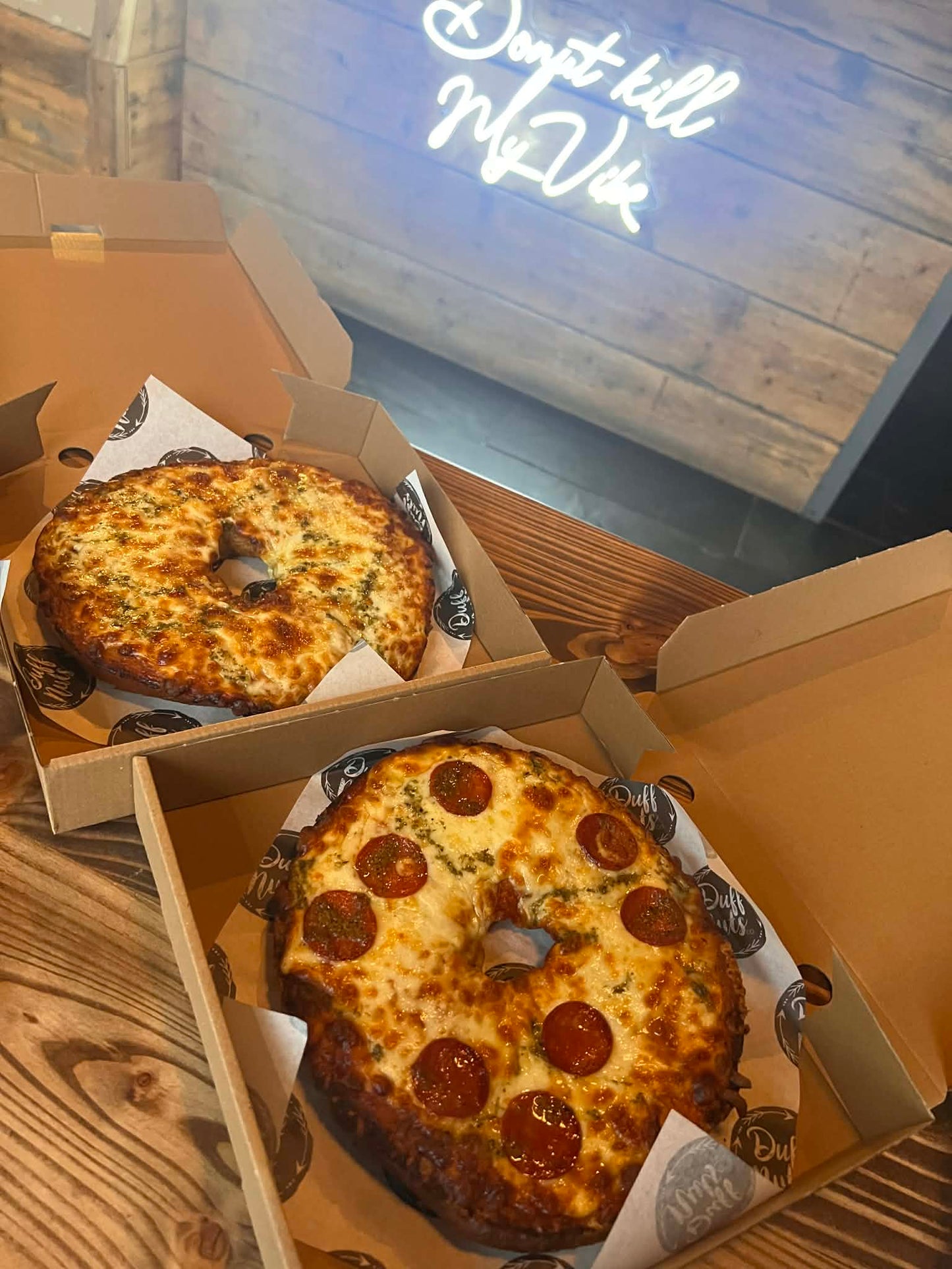 Giant Pizza Donuts