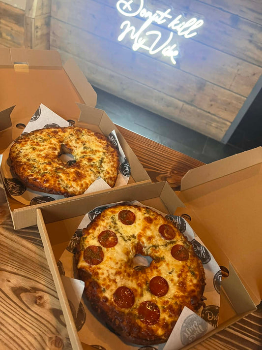 Giant Pizza Donuts
